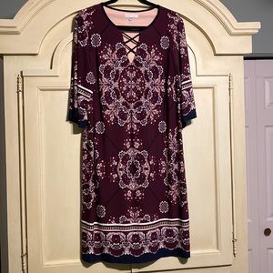 Sandra Darren below the knee, to the elbow sleeve dress, 14W